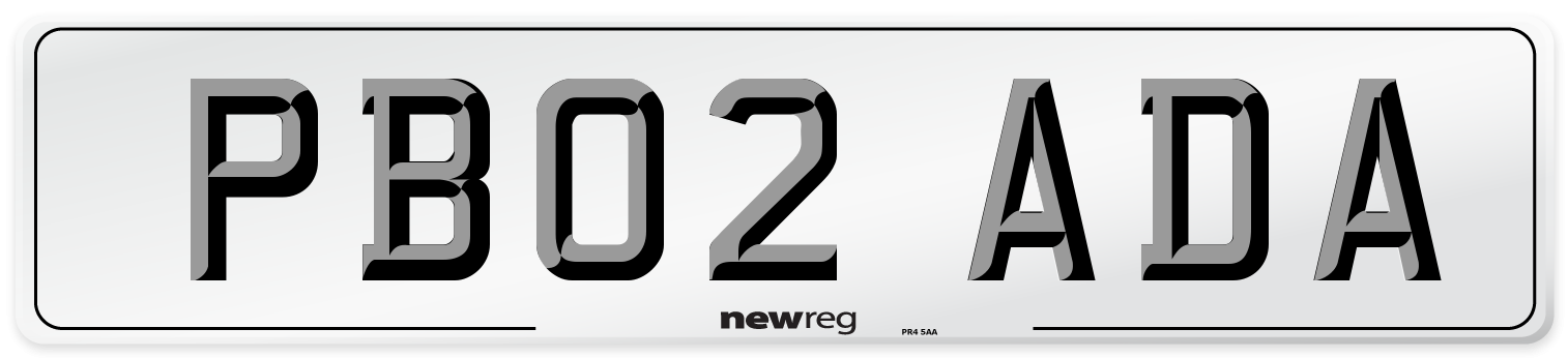 PB02 ADA Number Plate from New Reg